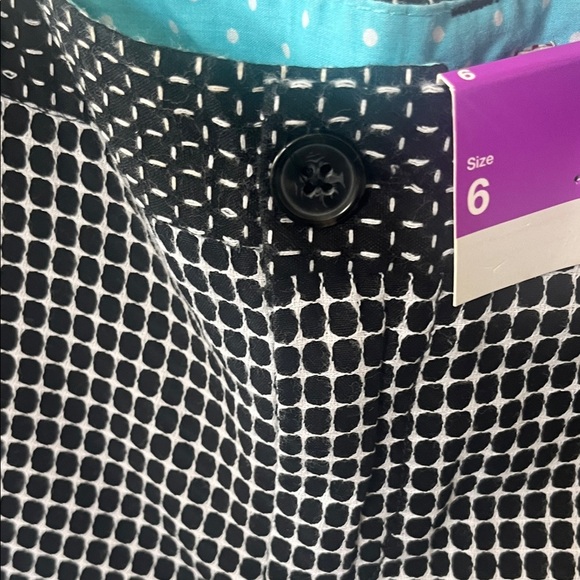 Merona Black and White Polka Dot Women's Shorts Size 6 - Picture 4 of 6